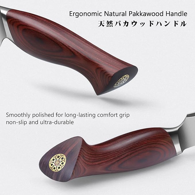 SHAN ZU Bread Knife 8 In, High Carbon 10Cr15Mov Stainless Steel Cake Knife
