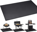 Cvtayn Under BBQ Grill Mat for Outdoor Charcoal, Flat Top, Smokers, Gas Grills 65×39 Inch. Fireproof Mat Protector Deck Patio Grass.Indoor Fireplace Mat Prevents Ember Damage Wood Floor,Fire Pit Mat