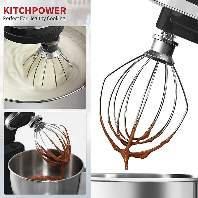 KITCHPOWER K45WW 6-Wire Whip for KitchenAid 4.5/5-Qt Tilt-Head Stand Mixer