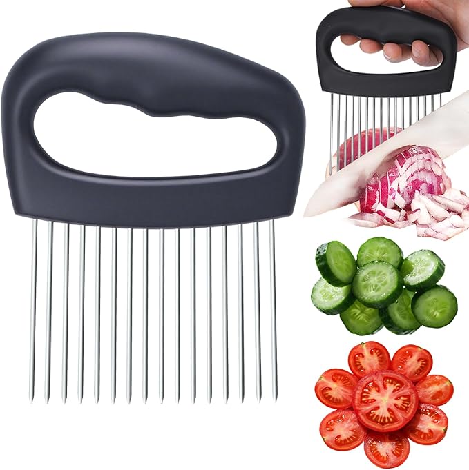 FATUXZ Extra-Large Onion Holder for Slicing, 304 Stainless Steel