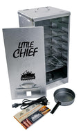 Smokehouse Little Chief Front Load Smoker, Low to Mid Temperature Smoker for Fish, Jerky, Cheese, Sausage & Other meats, Smoke Up to 25 Pounds of Meat & Fish