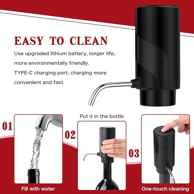 BLUBYEES Electric Wine Aerator and Automatic Wine Dispenser