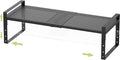 Jojocross Expandable Stackable Aadjustable Shoe Rack Pantry Shelf for Kitchen Cabinets Counter Shelves Countertop Cupboard Storage Solution,Sturdy Heavy-Duty Metal Construction(1Pack/Black/Large)