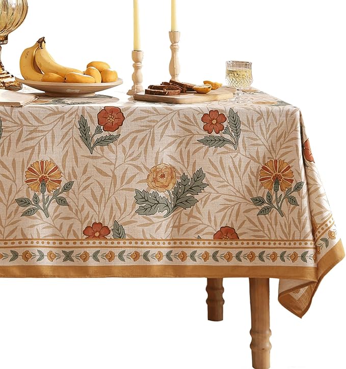 patdrea Vintage Linen Tablecloth,Rectangular,118"x67"-RosaSilvestre A