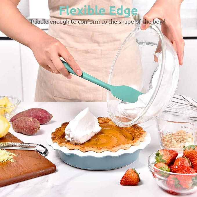 U-Taste Silicone Spoon Spatula, 600°F High Temp Spoonula, 11.38", Aqua Sky