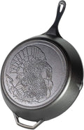 Lodge 8 Inch Pre-Seasoned Cast Iron Stamped Skillet - Signature Teardrop Handle - Use in the Oven, on the Stove, on the Grill