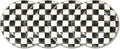 MACKENZIE-CHILDS Enamel Dinner Plate Set, Black-and-White Courtly Check