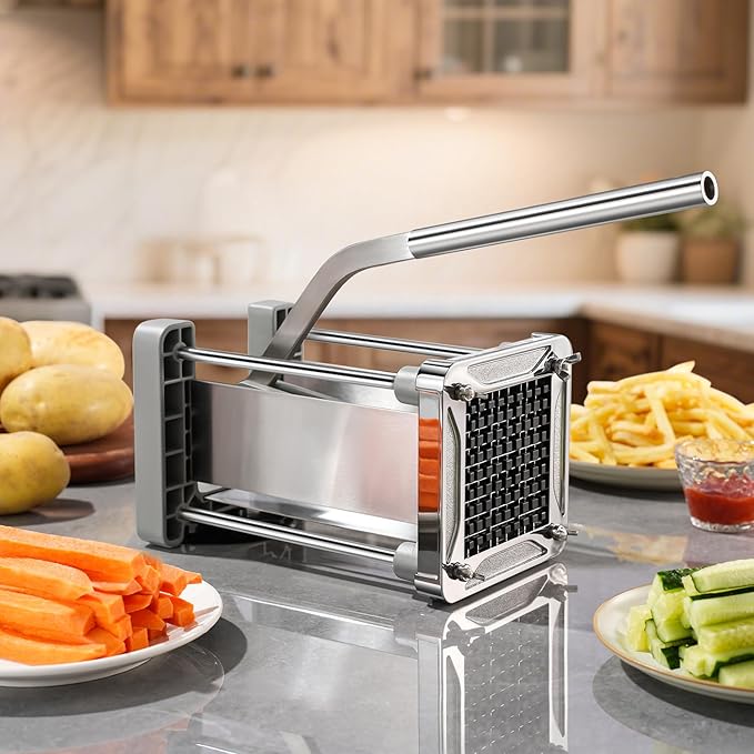 Sopito Pro French Fry Cutter for Potatoes with 1/4-1/2-3/8 Inch Blades