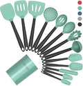 Coukre Silicone Kitchen Cooking Utensils Set, Heat Resistant, 14-Piece