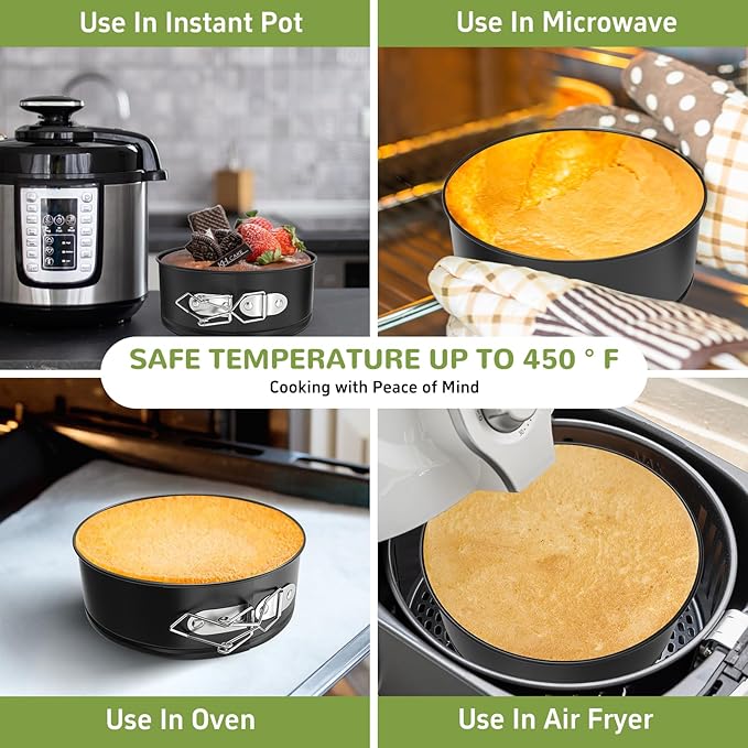 ZeroPone 4 Inch Mini Springform Pan for Mini Cheesecake Pizza