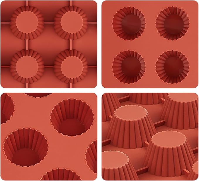 JOERSH Mini Peanut Butter Cup Silicone Mold, 30-Cavity