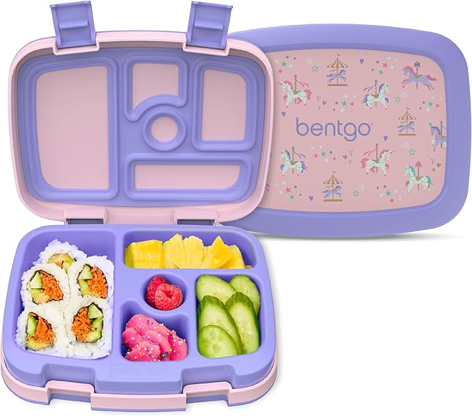 Bentgo Kids Prints Leak-Proof 5-Compartment Bento-Style Kids Lunch Box