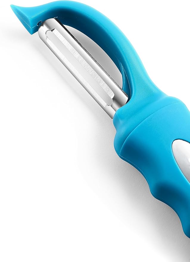 Spring Chef Swivel Vegetable Peeler with Soft Grip Handle, Set of 2, Teal