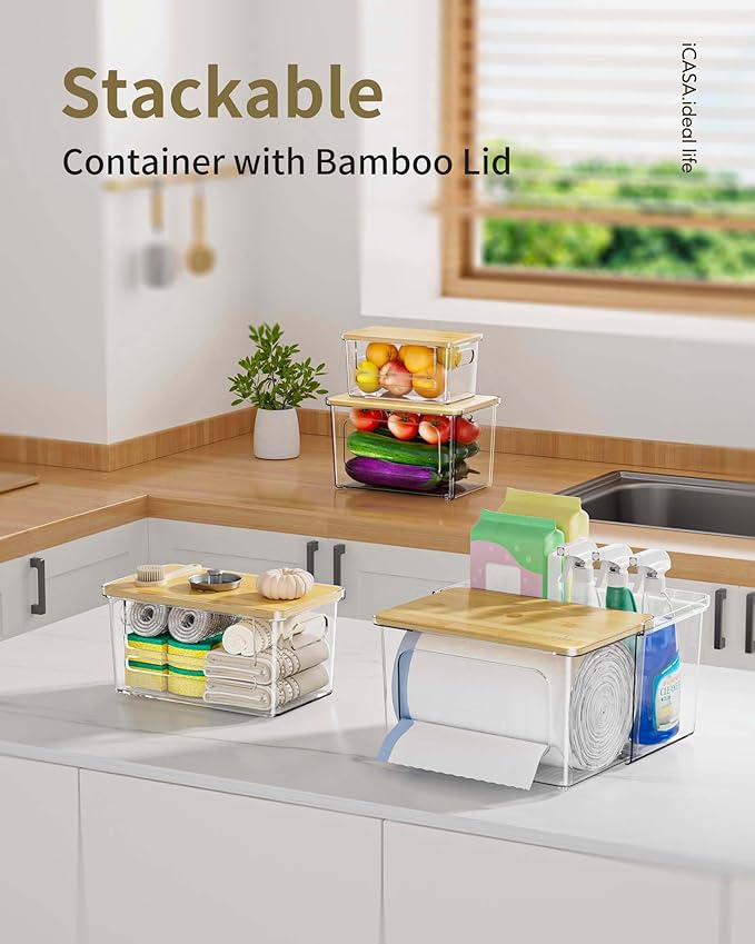 iCASA 3 in 1 Trash Bag Holder Garbage Bags Dispenser Under Sink Organizer