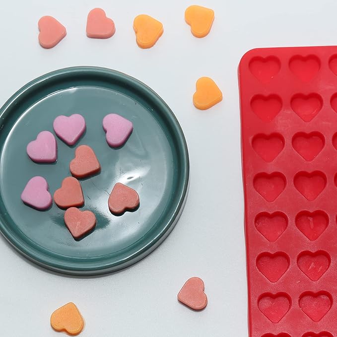 Amyandone Mini Heart Silicone Mold, 150 Cavities