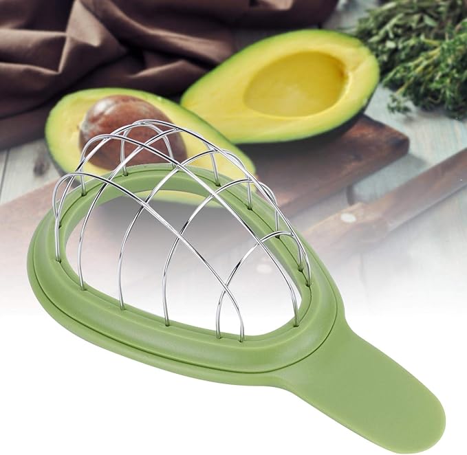 Avocado Cuber Tool, Stainless Steel Avocado Slicer Cutter Salad Tools Kitchen Gadget with Ergonomic Handle for Salads, Guacamole or Smoothie, 6.3x3.2in