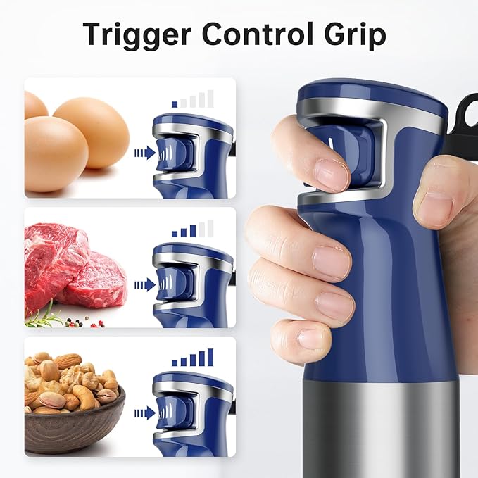 Turelar Immersion Blender Handheld 5 in 1 Hand Blender Set 1100W Heavy Duty