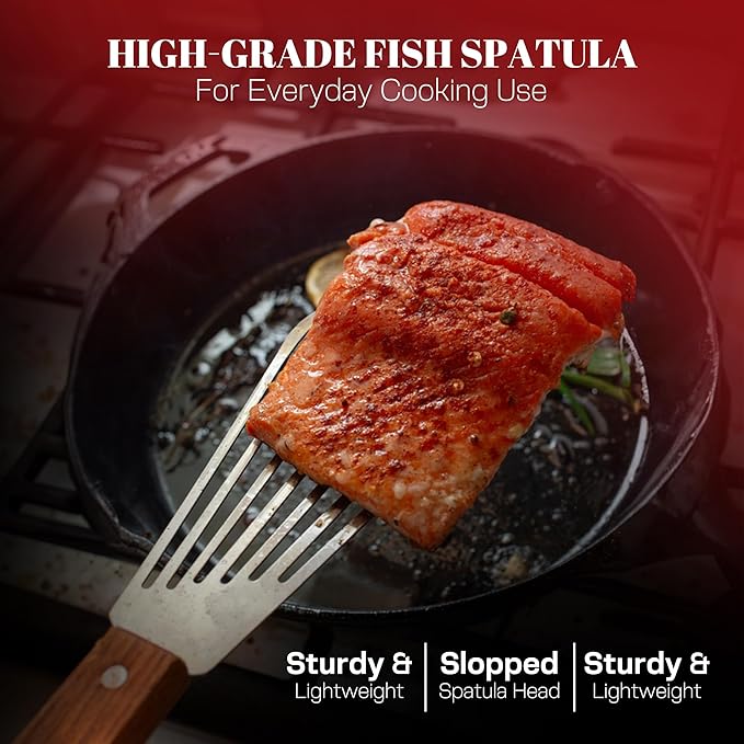 Rifsa Fish Spatula, Slotted Stainless Steel Fish Turner