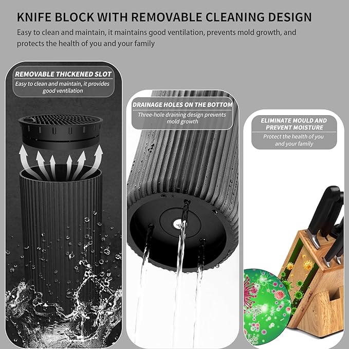 FIVE COWS Premium 12-Piece Kitchen Knives Set with Universal Knife Block