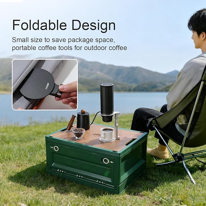 TYGHF Pour Over Coffee Maker Stand,Adjustable & Foldable Portable Electric Espresso Machine Stand,Holder for Coffee Grinder,Universal Dripper,V60 Dripper,Travel Coffee Maker,Coffee Press Sliver