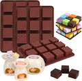 Wax Melts Molds Silicone, 3 Pcs 12-Cavities Chocolate Molds