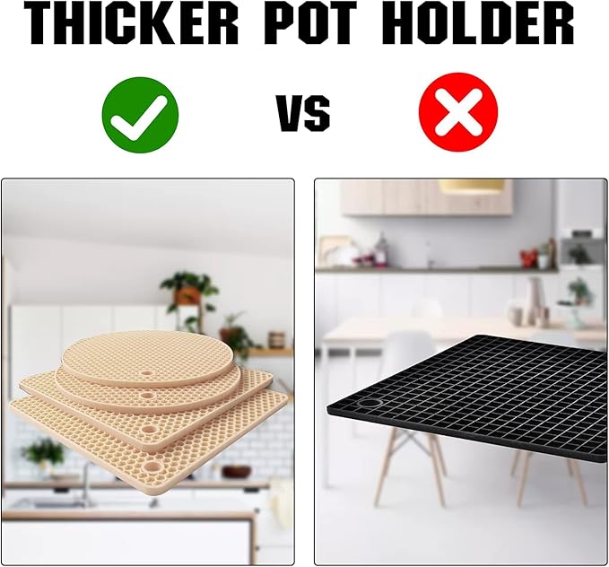 Joyhalo 4 Pack Trivets for Hot Dishes