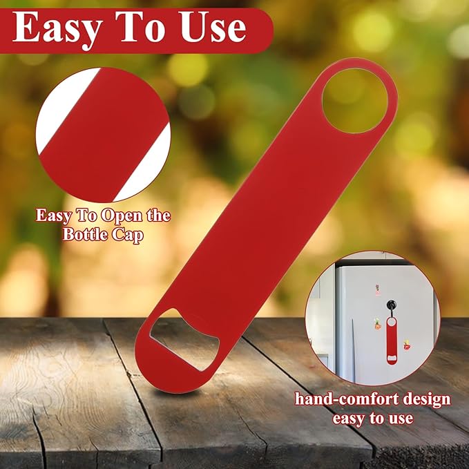 QTLCOHD 24 Pack Flat Bottle Opener 7 Inch