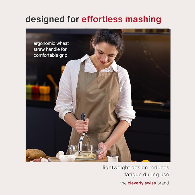 Zyliss Potato Masher Robust Stainless Steel Food and Vegetable Masher