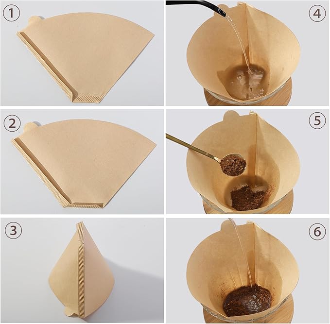 Coffee Filters #2, 600Pcs Unbleached 2 Cone Filters Paper