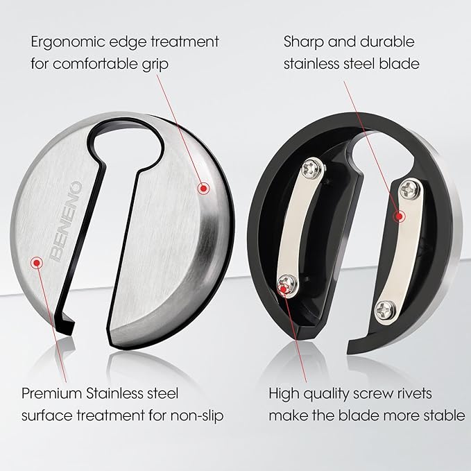 Beneno Wine Opener with Stainless Steel Wine Foil Cutter, Midnight Black