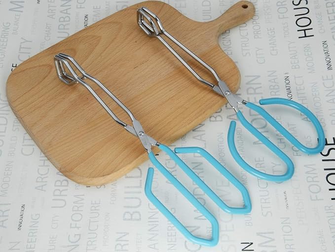HINMAY Scissor Style Tongs 10 Inches and 11 Inches Set, Set of 2