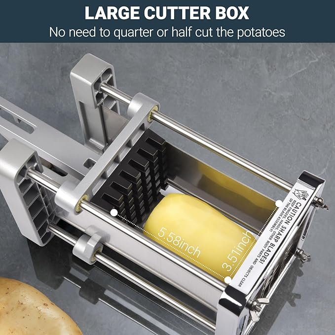 Sopito Pro French Fry Cutter for Potatoes with 1/4-1/2-3/8 Inch Blades