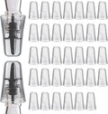 Chengu 36 Pieces Liquor Bottle Toppers for Liquor Pour Bottle Covers Universal Pour Dispenser Bar Dust Translucent Rubber Spout Covers for Home Kitchen Tools Supplies