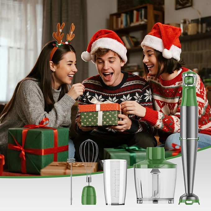 Turelar Immersion Blender Handheld 5 in 1 Hand Blender Set 1100W Heavy Duty