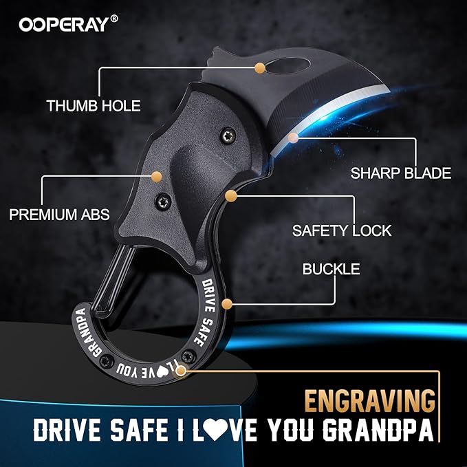 OOPERAY Gifts for Grandpa Fathers Day, Fathers Day Grandpa Gifts, EDC Box Cutter for Camping Hiking Fishing, Birthday Gift Ideas, EDC Tool Gift from Grandkids