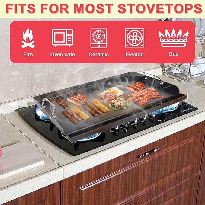 17"x13" Universal Griddle Insert for Camp Chef,Nexgrill Etc Grills & Stoves