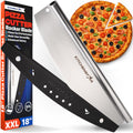 18-Inch Pizza Cutter Rocker Blade, 304 Stainless Steel Slicer Knife, Silver