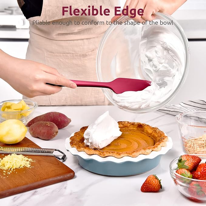 U-Taste Silicone Large Spatula, 600ºF High Temp Bowl Scraper, 11.38in, Red