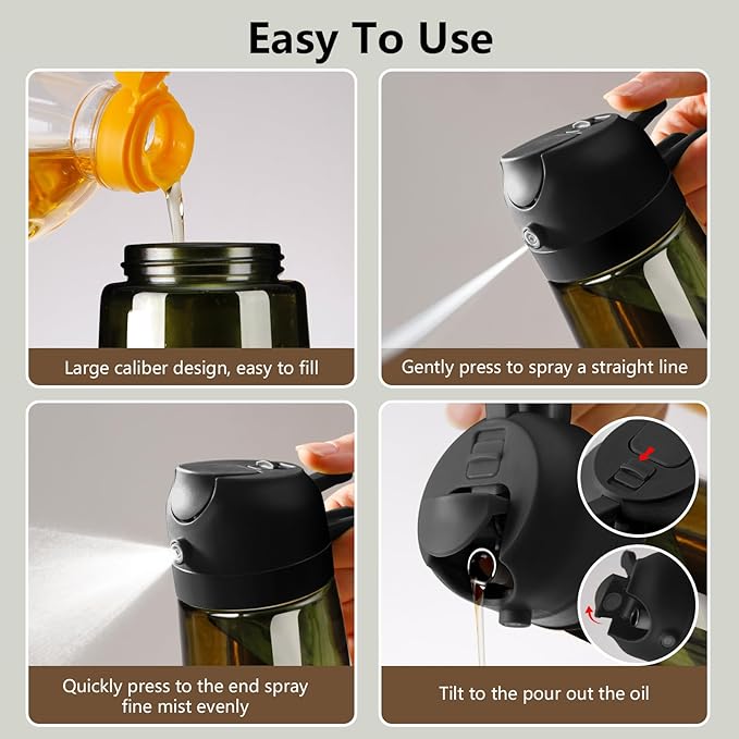 SWEET VIEW 2PCS Olive Oil Dispenser and Oil Sprayer