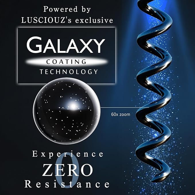 LUSCIOUZ Zero Resistance THE HELIX Elite Corkscrew Silent Wine Bottle Opener Waiters Corkscrew Wine Key (5 Coil_Black)