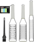 Cambom Cheese Grater Citrus Zester Lemon Zester Pack of 3-304 Stainless Steel - A Sharp Tool for Parmesan Cheese, Ginger, Garlic, Nutmeg, Chocolate, Vegetables，Fruits，Dishwasher Safe Clear