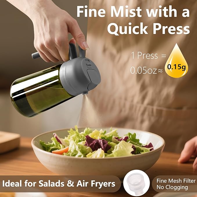SWEET VIEW 2PCS Olive Oil Dispenser and Oil Sprayer