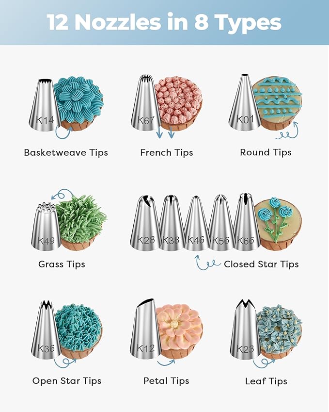Kootek 71 Cake Decorating Kit Baking Supplies Tools for Beginners & Pros