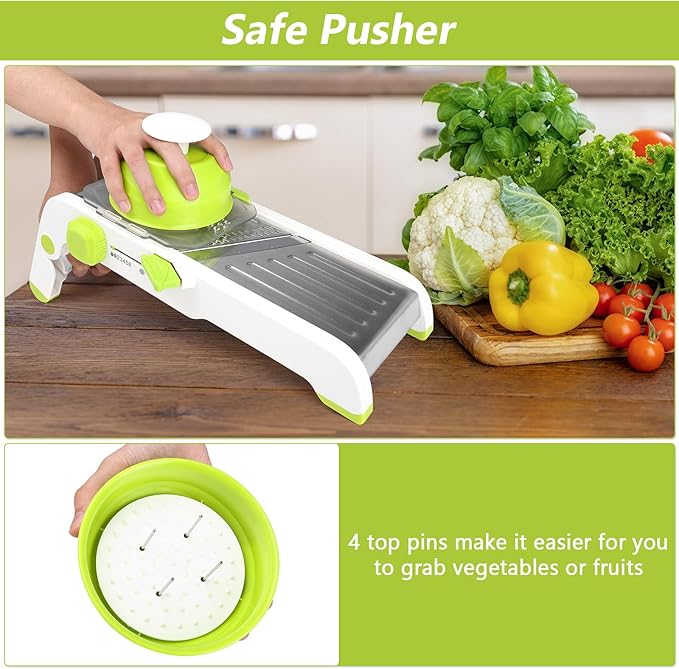 Foyucool Mandoline Slicer for Kitchen, Adjustable Vegetable Potato Slicer