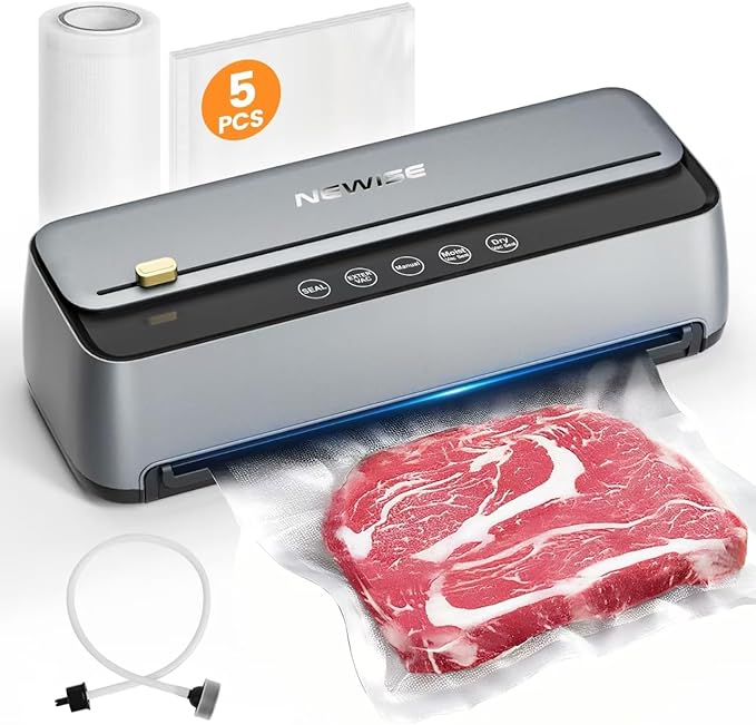 Newise Vacuum Sealer for Food, 85Kpa Food Saver Vacuum Sealer Machine