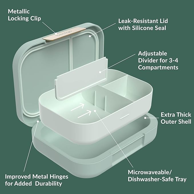 Bentgo Modern Adult Bento Lunch Box with 3-4 Compartments