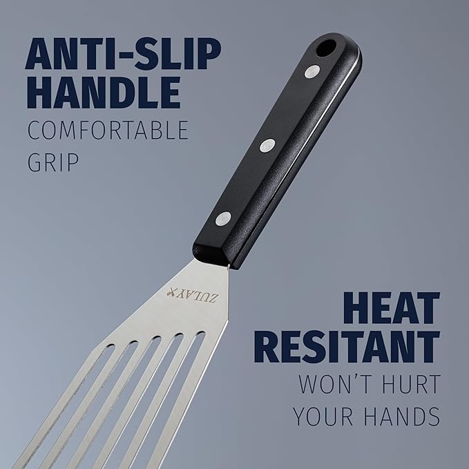 Zulay Kitchen Stainless Steel Fish Turner Spatula