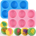 Moukiween Round Silicone Soap Molds, 2PCS Girls Cylinder Silicone Molds