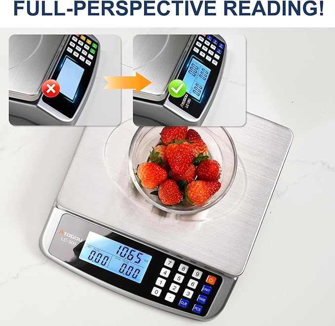 Atogou 66lb Food Scale, Commercial Kitchen Scale with Price Computing