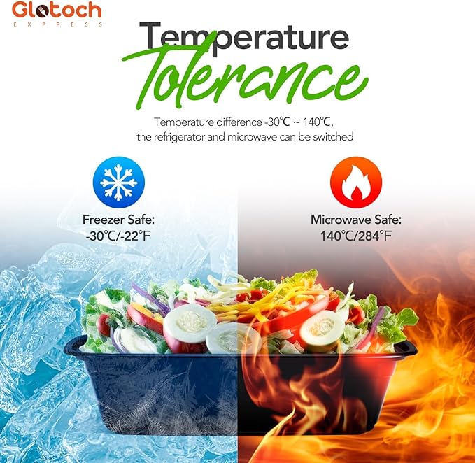 Glotoch 24oz [1 Pallet-8350 Pack] Meal Prep Containers Reusable with Lids, Food Storage Containers Microwave,Freezer,Dishwasher Safe, Leakproof & BPA Free Durable Plastic Bento Box To Go Take Out